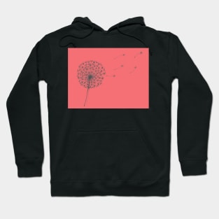 Dandelion Clock in Coral and Grey Hoodie